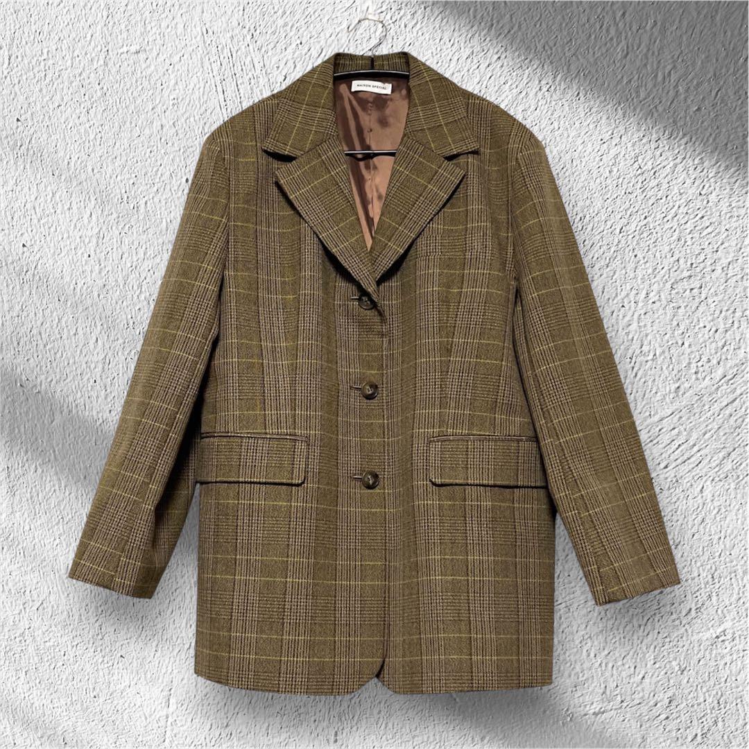 MAISON SPECIAL スリーブアウト2WAYジャケット 38 チェック