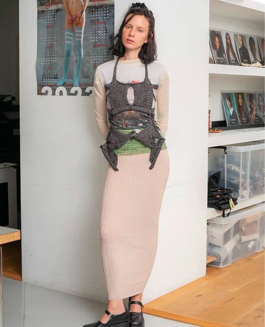 【PERVERZE/パーパーズ】Rib Cage Bustier 白