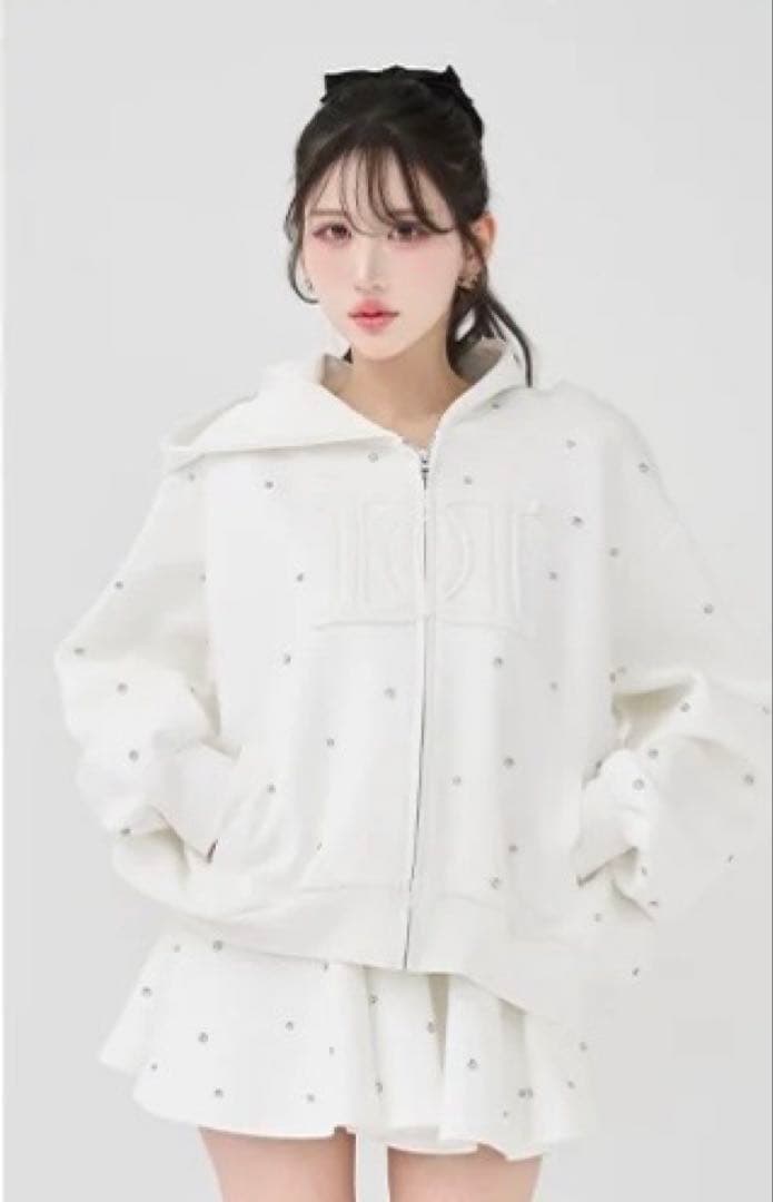 darich ホワイト DDロゴビジュースウェットセットアップ