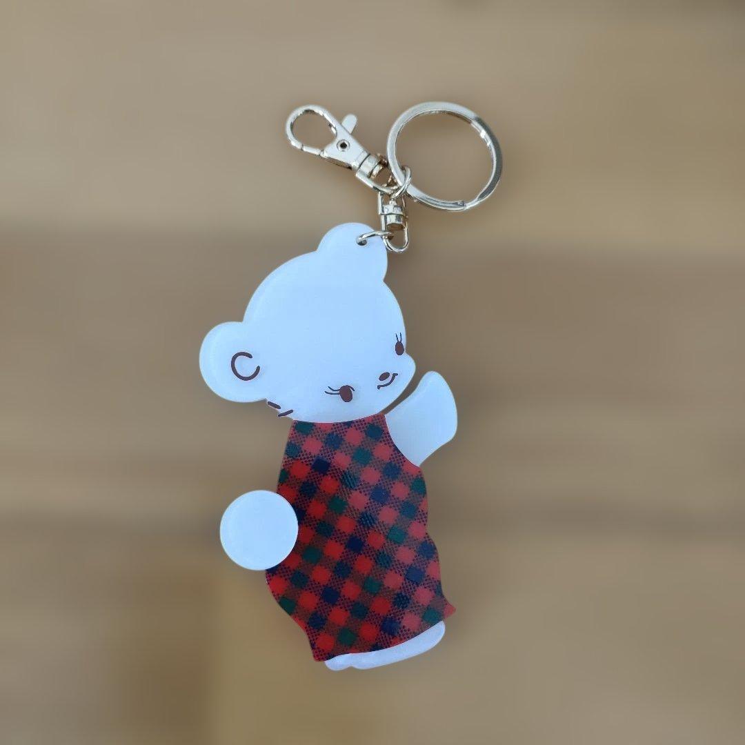 【ファミリア】限定 チャーム キーホルダー アーカイブ くま チェック 70周年