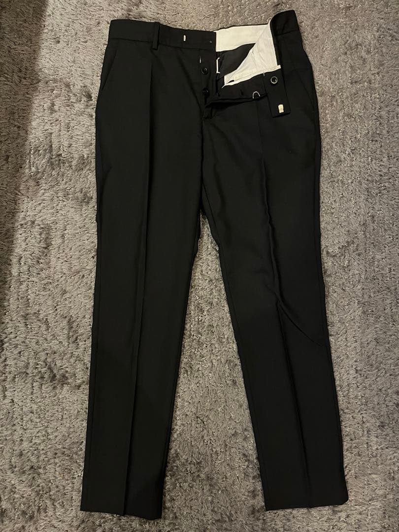 マルジェラ ノーカラージャケット セットアップ　黒　48