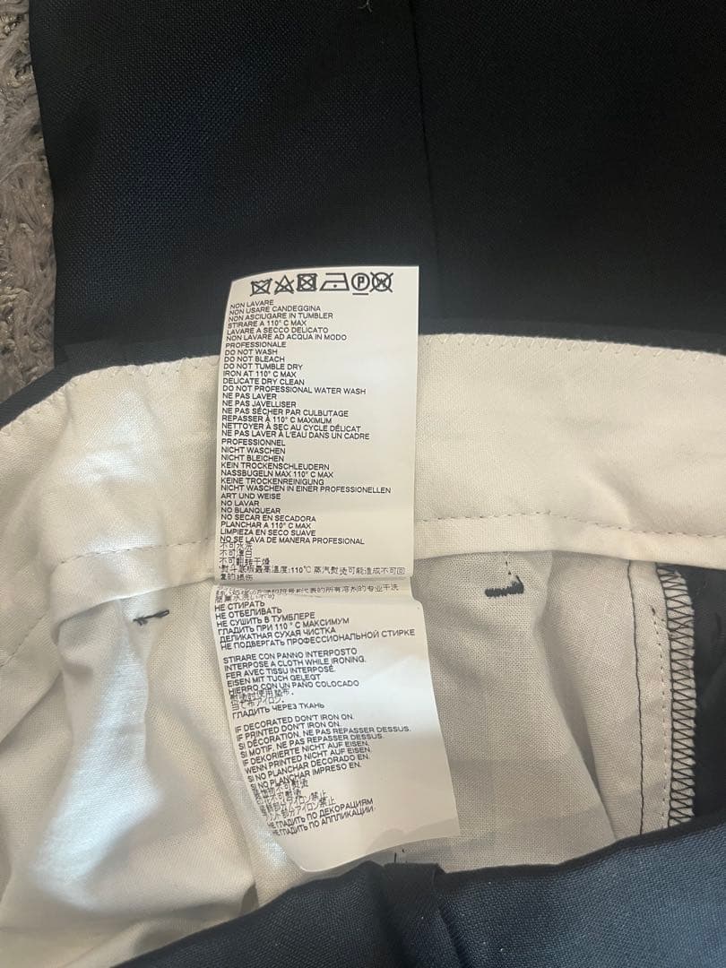 マルジェラ ノーカラージャケット セットアップ　黒　48