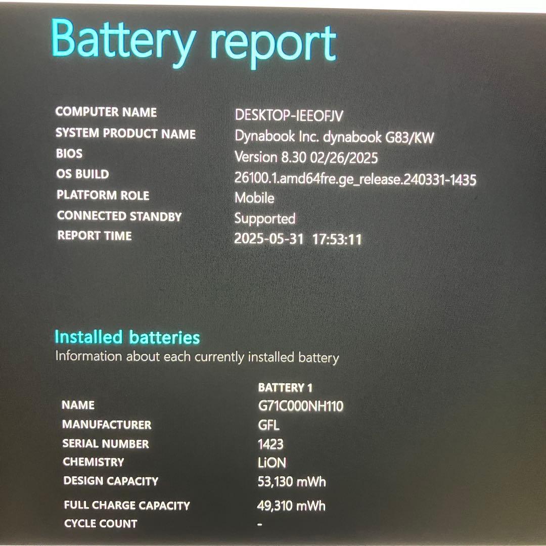 美品 バッテリー優良 G83/KW 第12世代 i5 16GB FHD オフィス