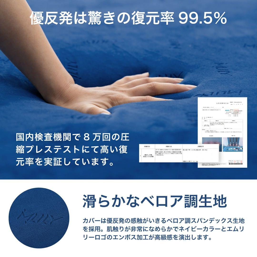 MLILY エムリリー 優反発マットレス セミダブル 5㎝