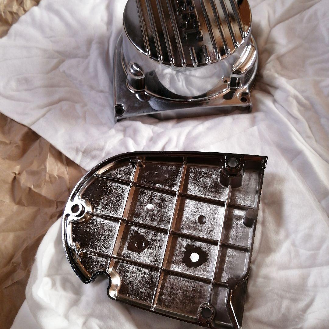 SUZUKI GT380 ダイナモカバー スプロケカバー メッキ