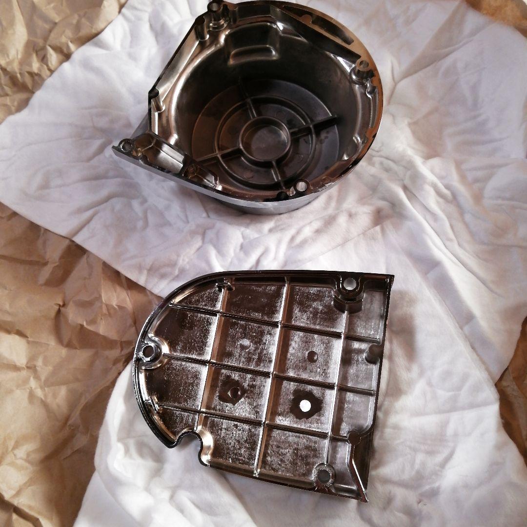 SUZUKI GT380 ダイナモカバー スプロケカバー メッキ