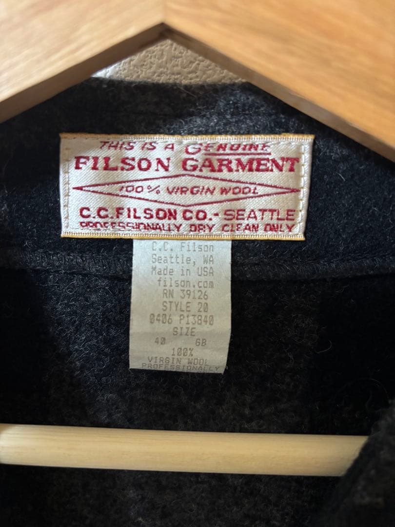 FILSON フィルソン マッキーノ ウール ベスト アメリカ製 40 ブラック