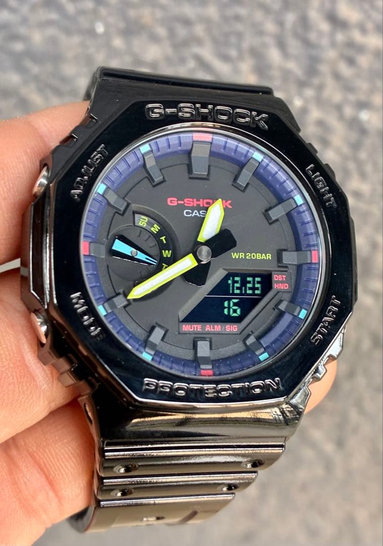 新品未使用　G-SHOCK CASIO GA-2100RGB-1A腕時計　逆輸入