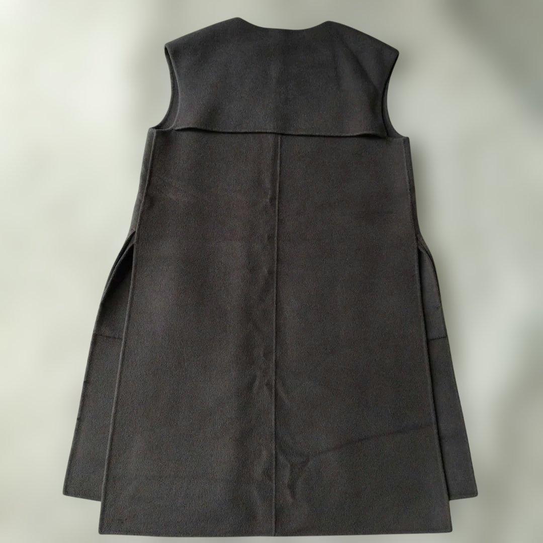 大人気♡美品✨YONFA ウールジレコート ハンドメイド仕立 スリット ブラウン