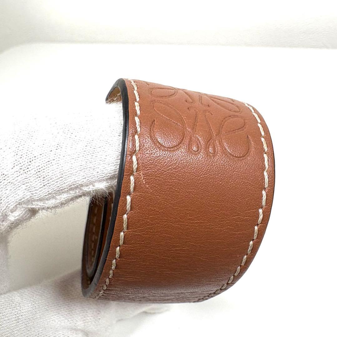 ☆人気☆LOEWE スラップ ブレスレット カーフレザー ライトブラウン