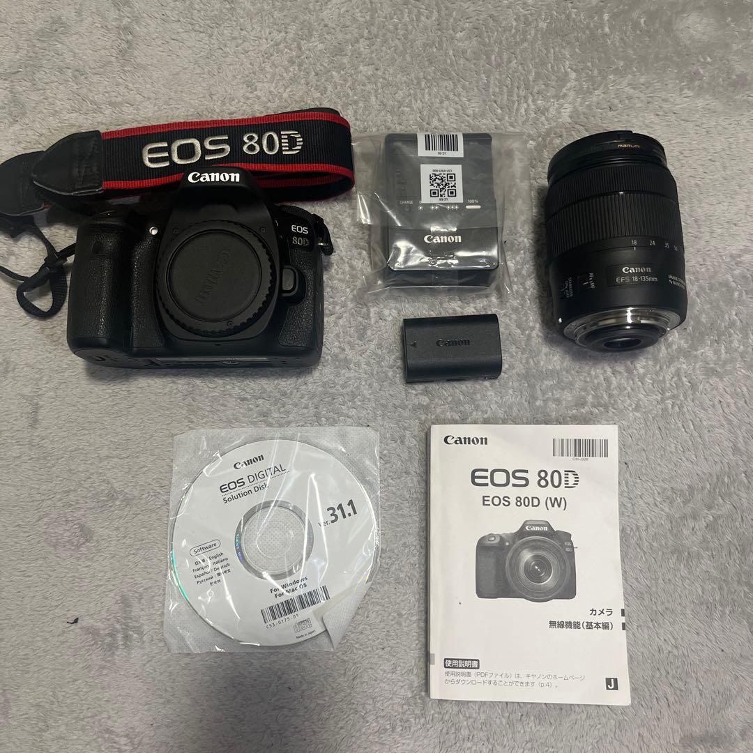 【早い者勝ち】Canon EOS 80D 本体+レンズ+バッテリー3本