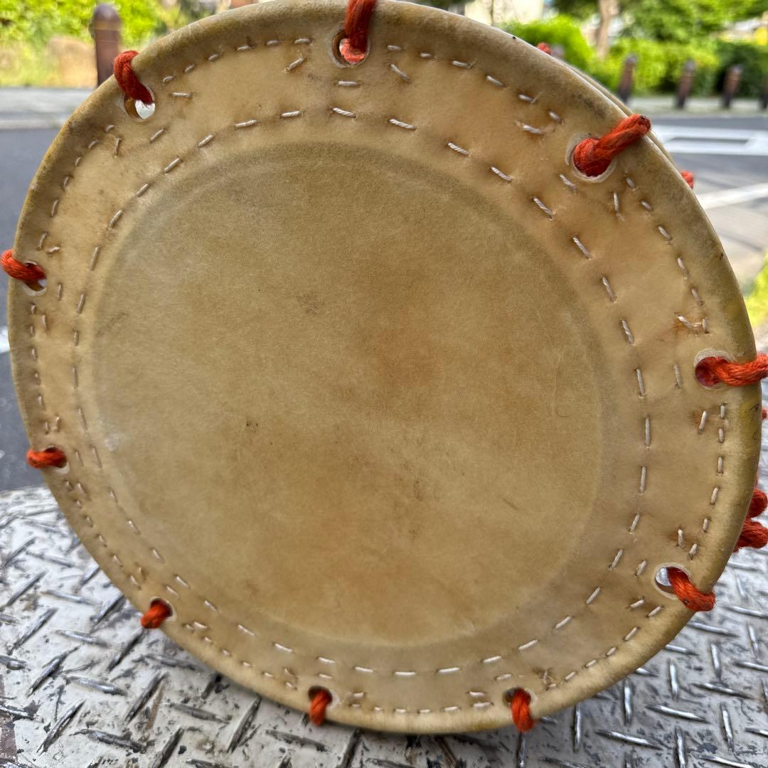 ●現状品●和太鼓/附締太鼓　鼓面 約30.5㎝　打楽器 平太鼓 祭り能楽本革伝統