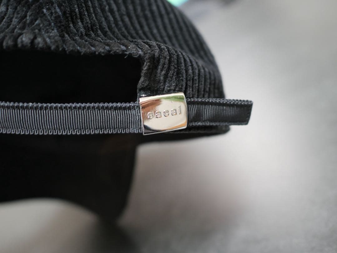 Sacai 24AW コーデュロイキャップ ブラック