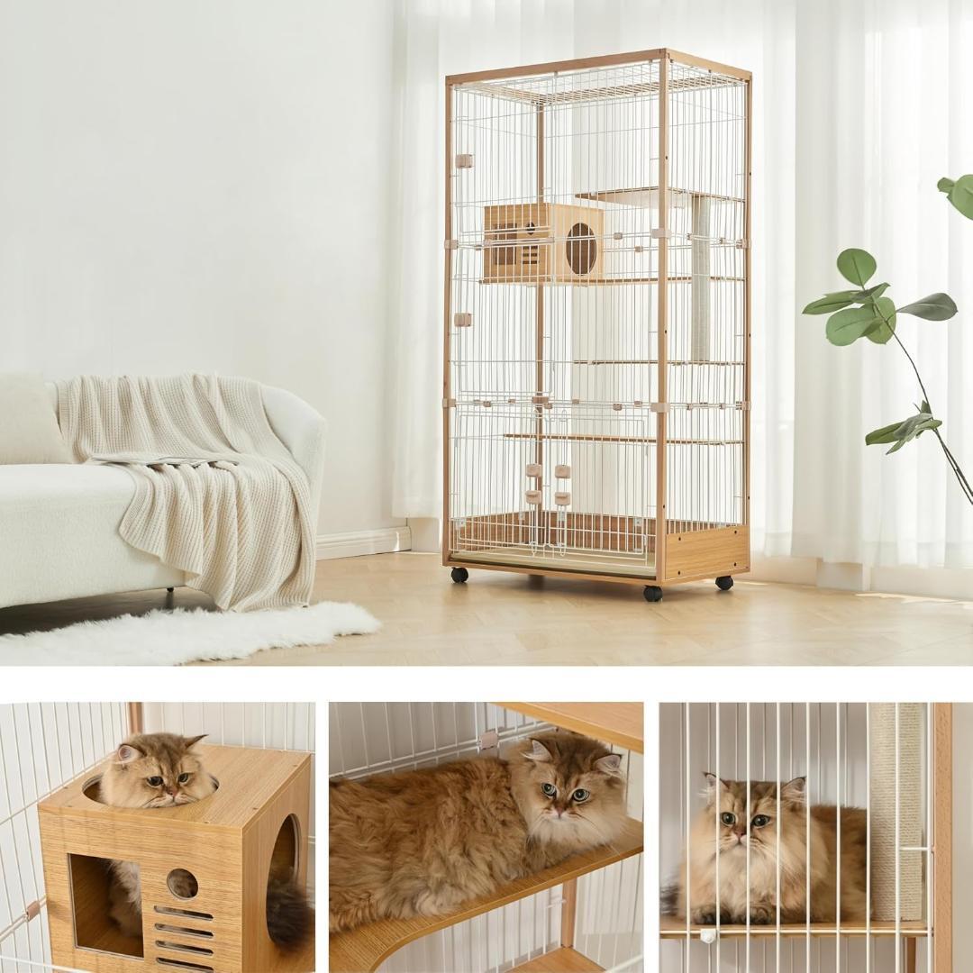 【34％引き】MOTASAN キャットケージ ワイド 96x58.5x186cm