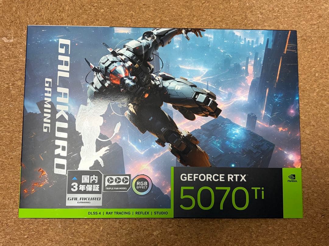 新品　RTX5070ti 玄人志向 GALAKURO GAMING