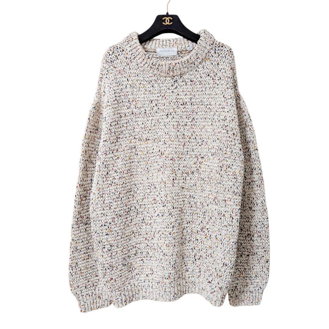 美品トゥモローランド ポルカドットクルーネックニット コットン L