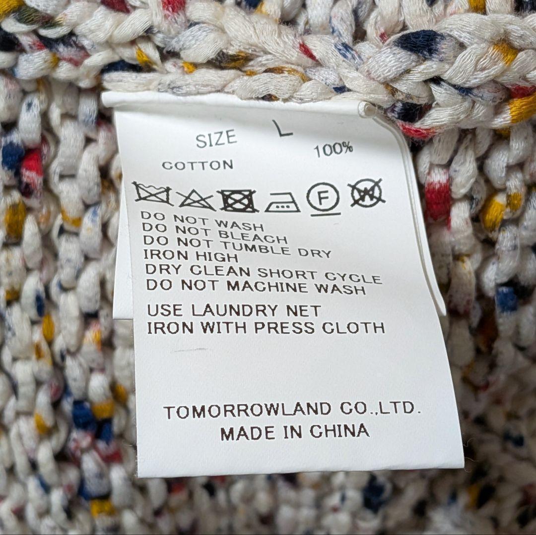 美品トゥモローランド ポルカドットクルーネックニット コットン L