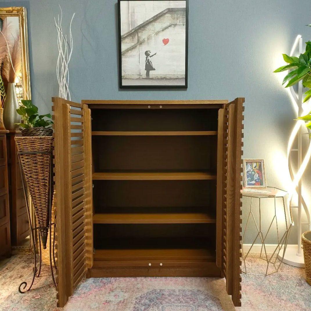 【廃盤希少】unico LIJN レイン キャビネット 北欧風 ナチュラル