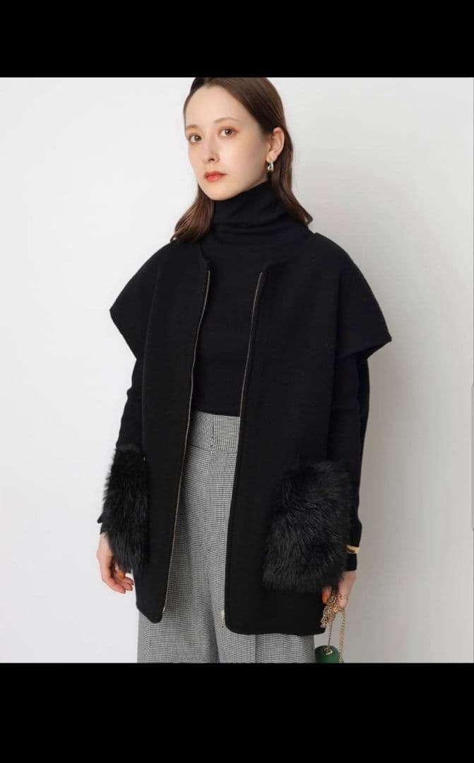 Arpege story ファー付リバージレ ベスト