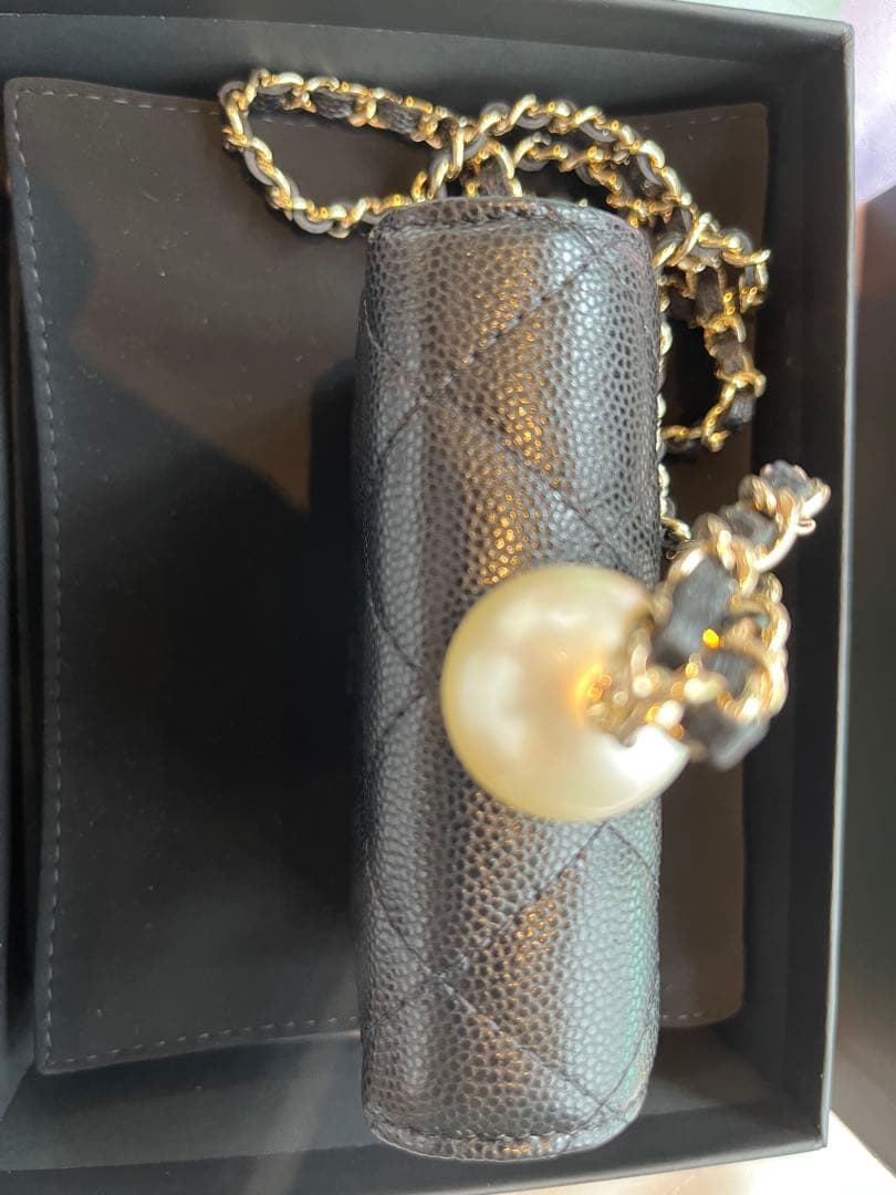 シャネル　フラップ　ケース　カードケース　ミニチェーンウォレット