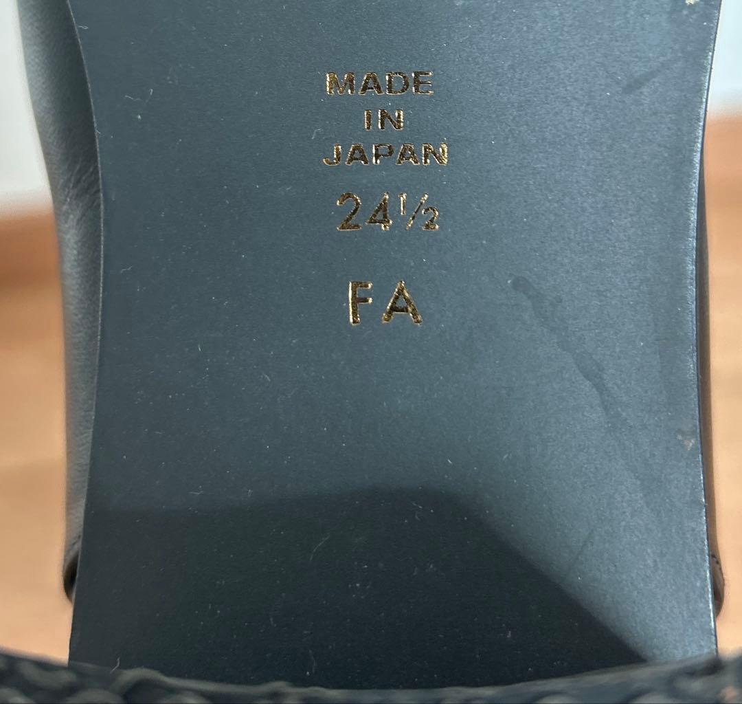 ダイアナ　24.5 ブラックレザー ニーハイブーツ