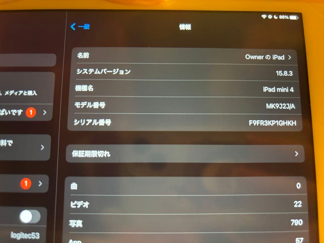 iPad mini4 64gb wifiモデル