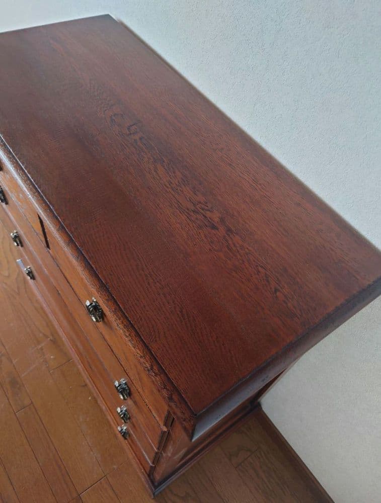 アンティーク調 チェスト4段 EZO製 エゾ クラッシック ブラウン