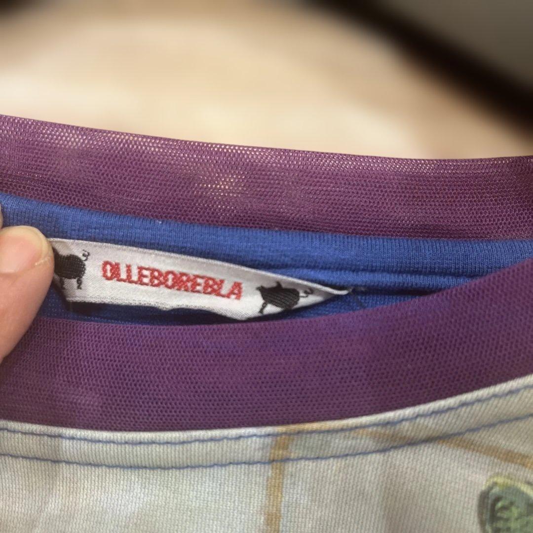 OLLEBOREBLAアルベロベロ長袖プリントチュニックカットソー