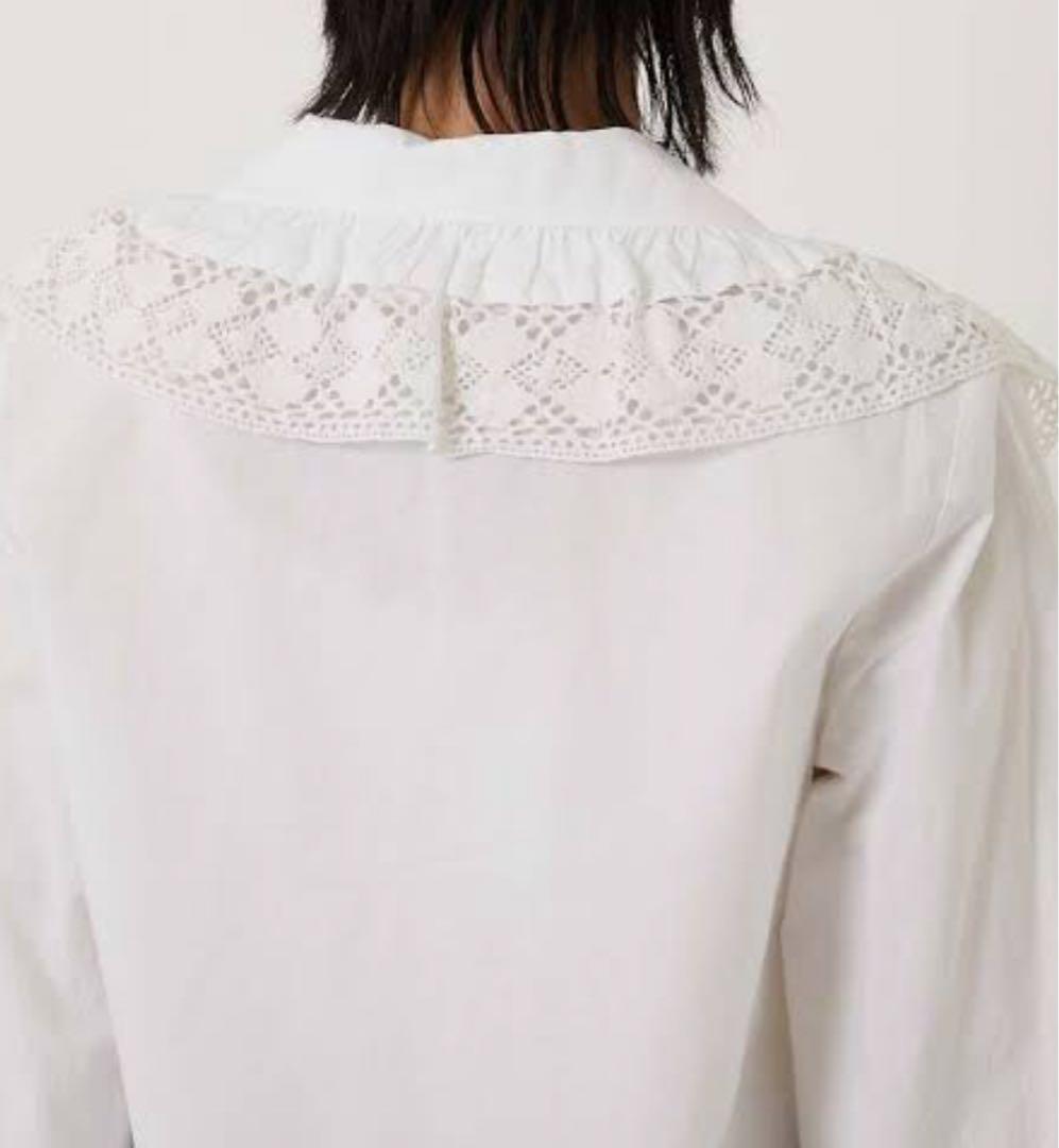 SARA MALLIKA サラマリカ ボリュームレースカラー トップス ホワイト