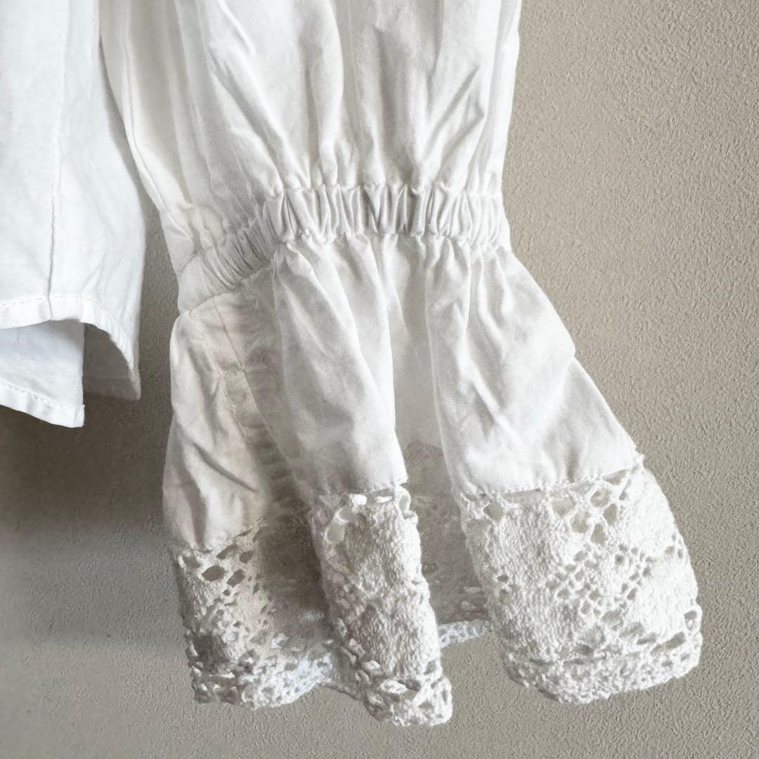 SARA MALLIKA サラマリカ ボリュームレースカラー トップス ホワイト