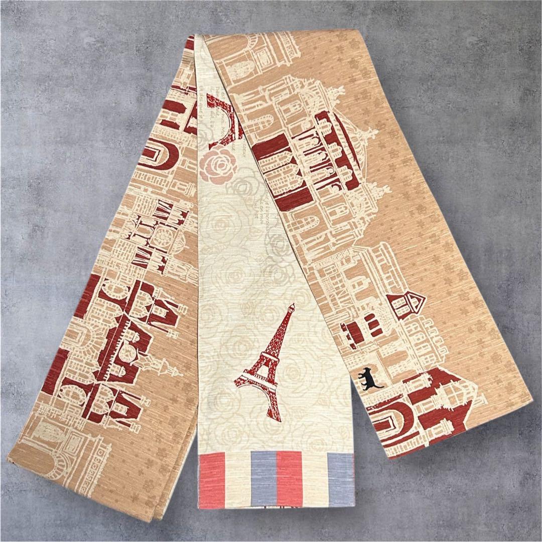 WA•KKA リバーシブル　半幅帯　美品