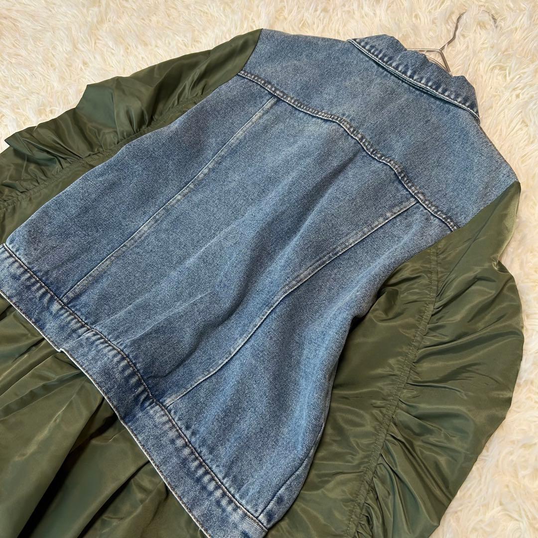 【新品タグ付】Eimee Law デニム異素材ドッキングワンピースコート