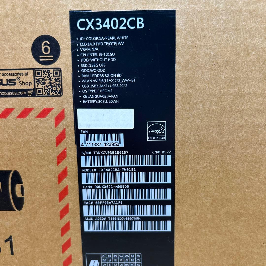 Chromebook本体 ASUS Chromebook Plus CX34