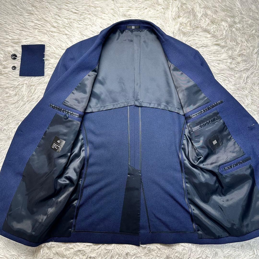 未使用級 スーツセレクト 4S 3ピース ネイビー 洗濯可 セットアップ Y4