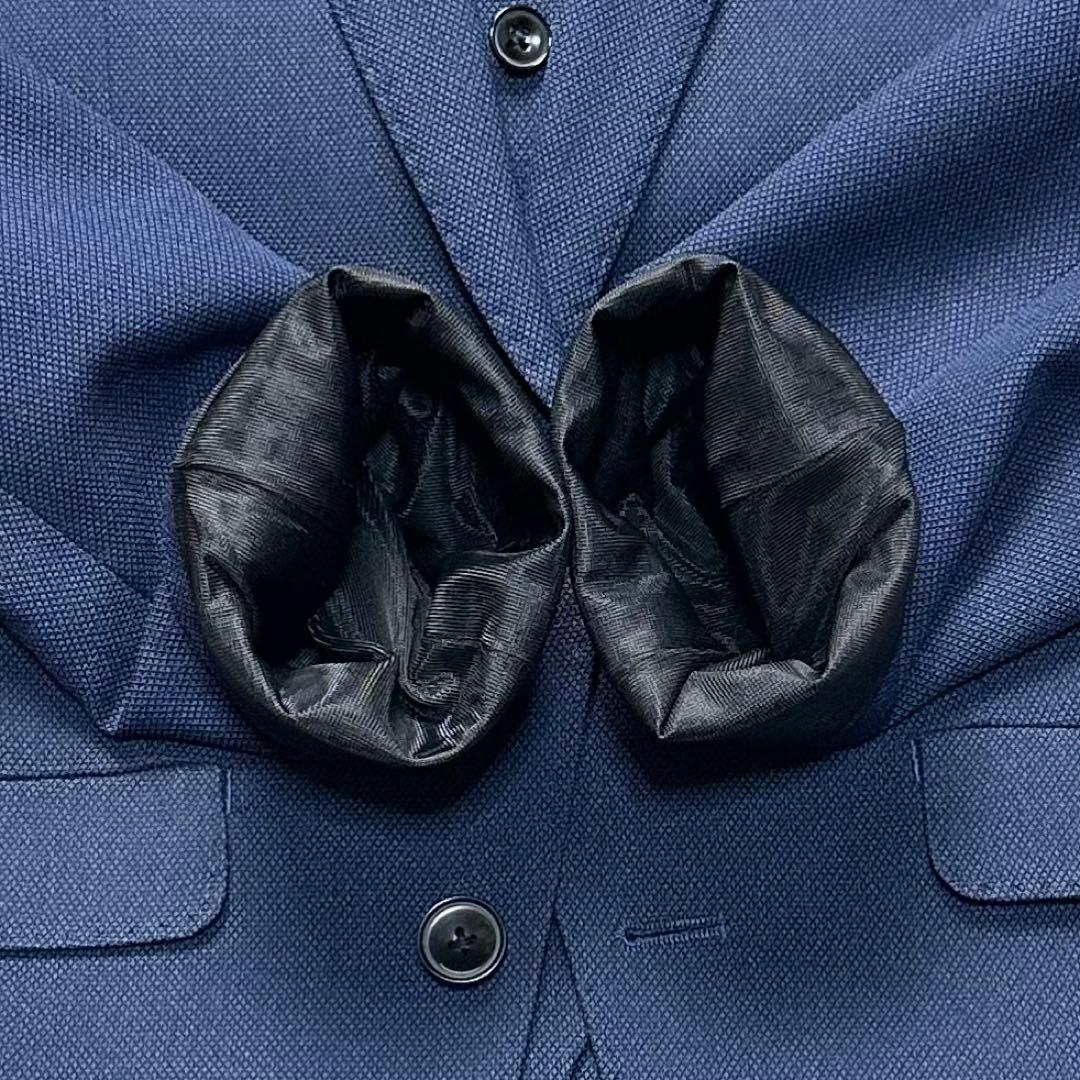 未使用級 スーツセレクト 4S 3ピース ネイビー 洗濯可 セットアップ Y4