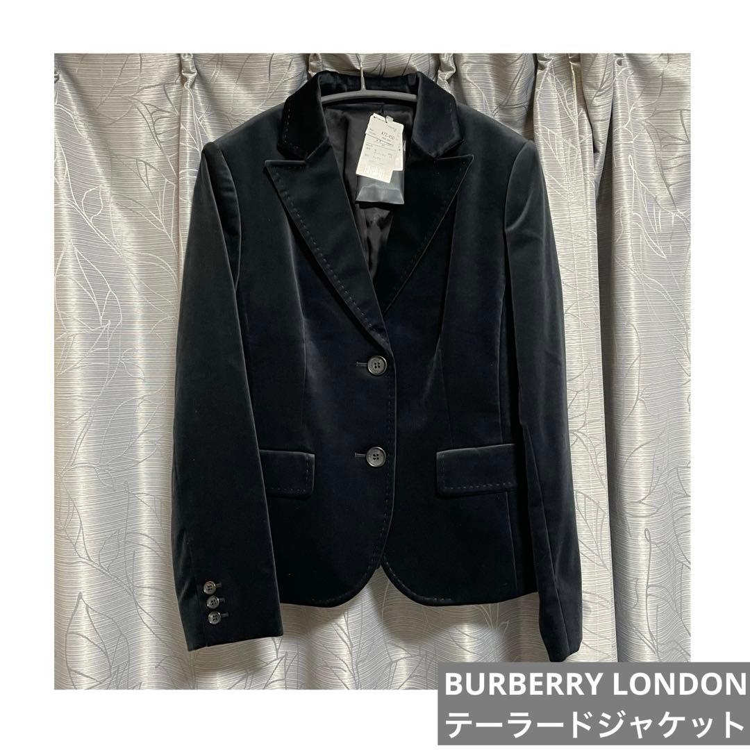 【新品タグ付】定価7万 バーバリーロンドン ベロア ジャケット 40 三陽商会