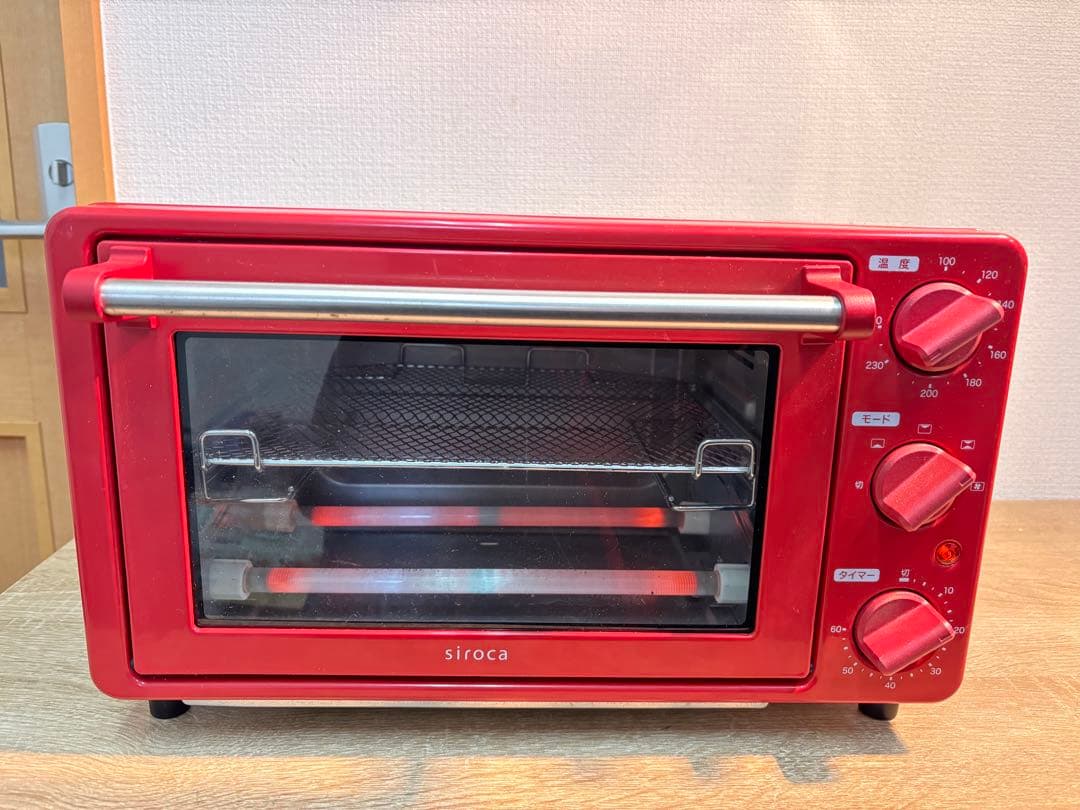 オーブン ノンフライ シロカ ST-4N231-R レッド トースター ヘルシー