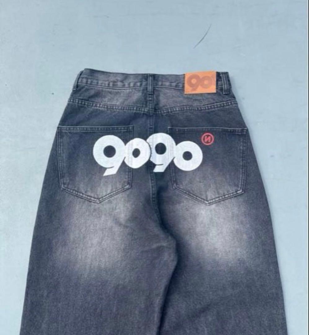 9090 OG Logo Painted Denim Pants M 新品