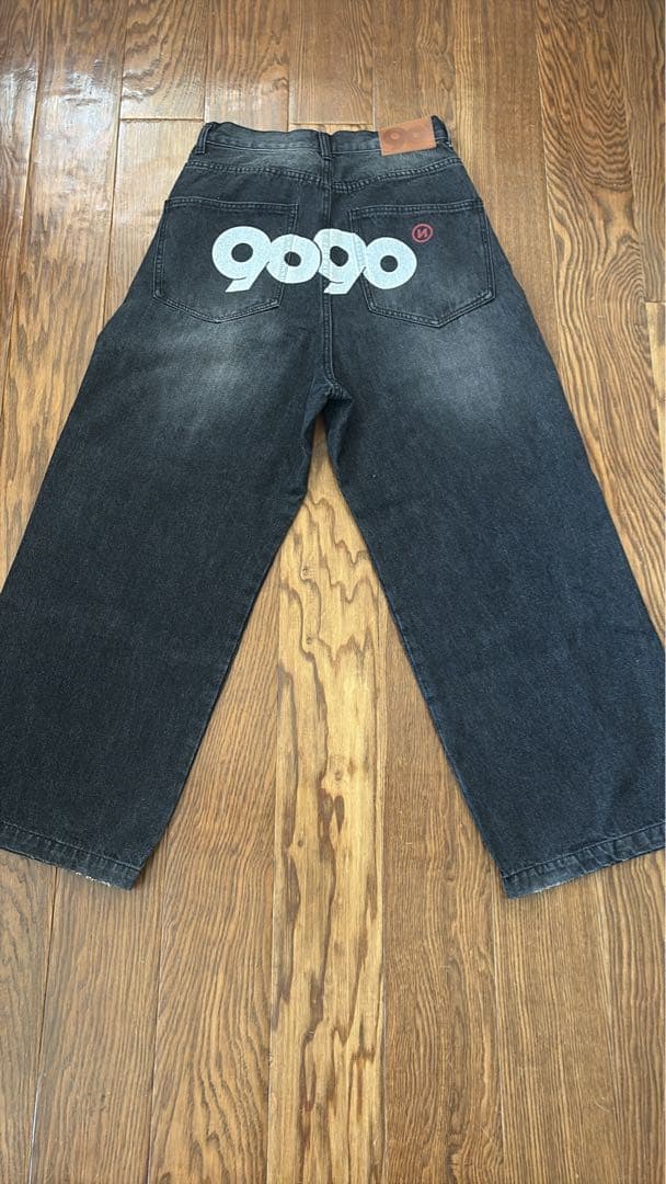 9090 OG Logo Painted Denim Pants M 新品