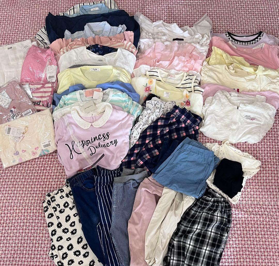 R様匿名配送 まとめ売り 夏物 女の子 150 160 36点 新品7点含む ①