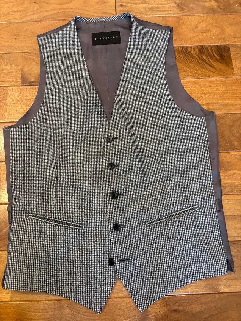 エストネーション　千鳥格子　3ピーススーツ