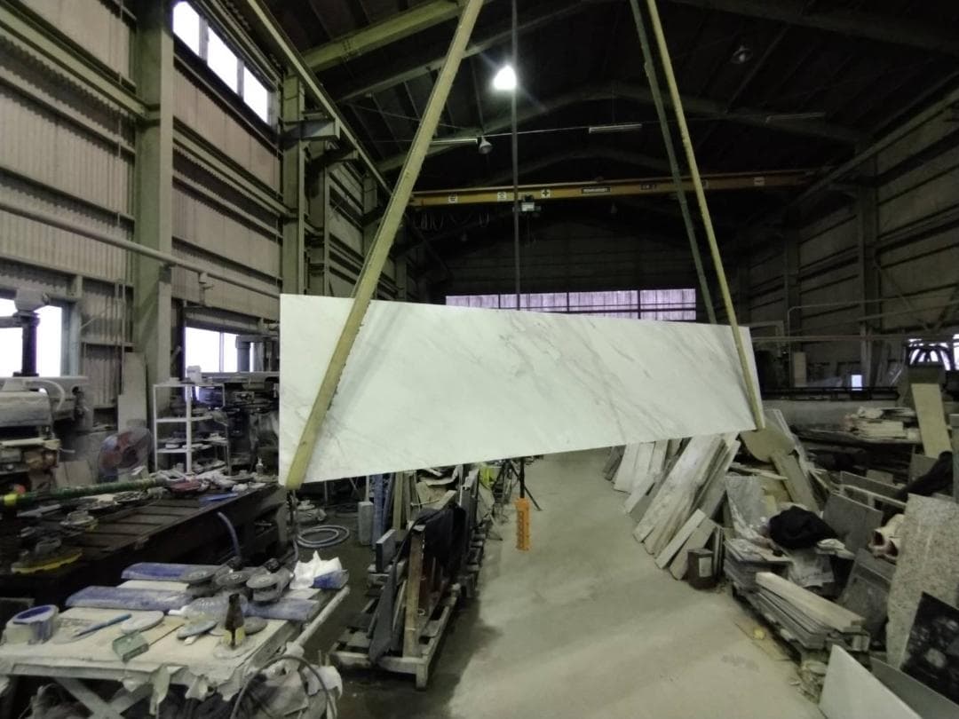 【みそまる】天然白大理石　特注オーディオボード 　5面本磨き【送料無料】