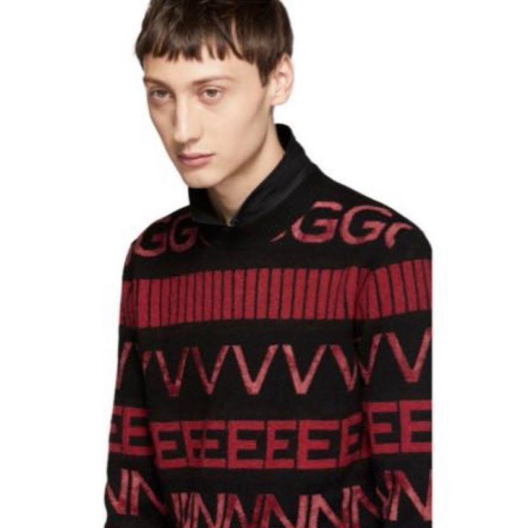 極美品！GIVENCHY 総柄　ロゴニット　ウール　セーター　ジバンシー　モヘア