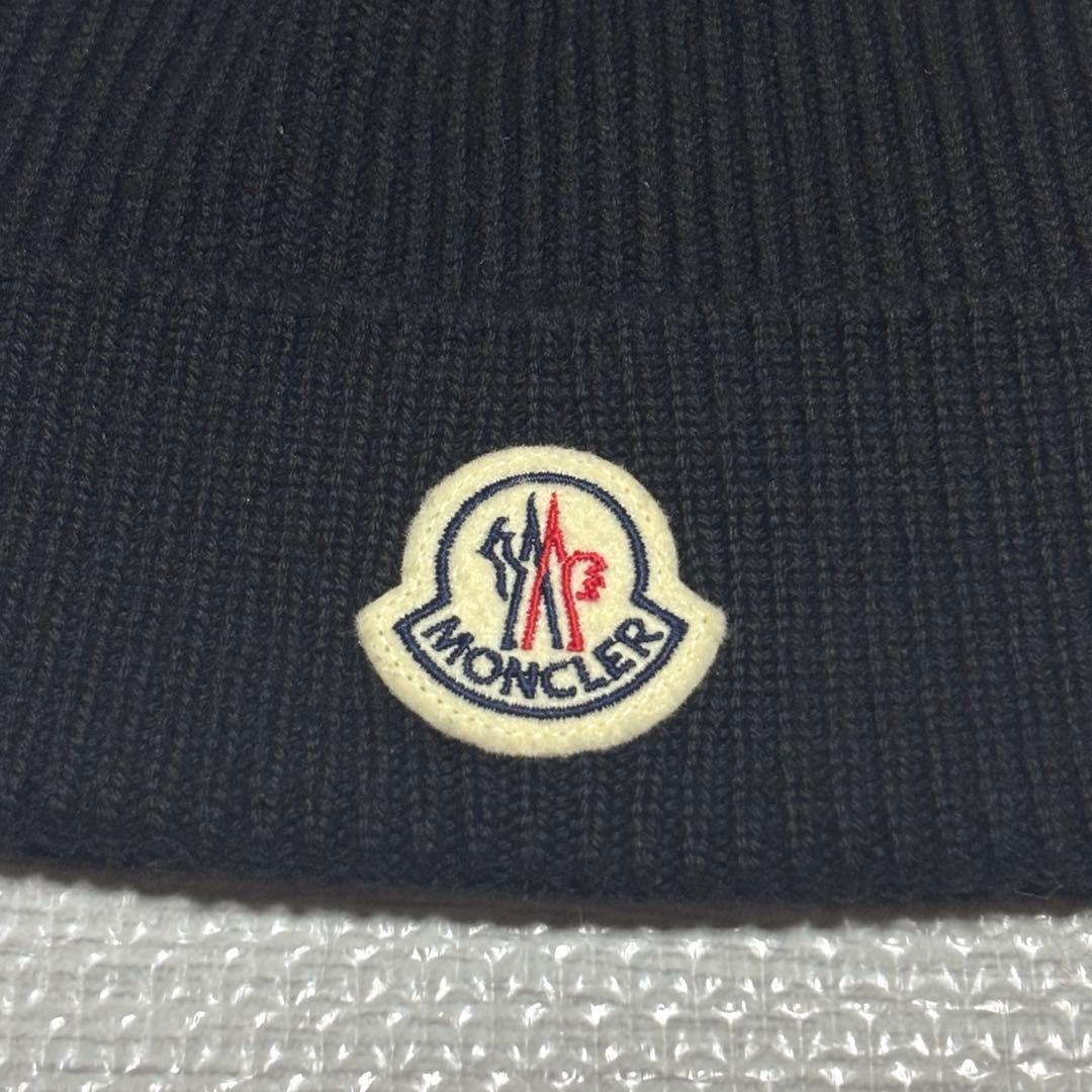 【極美品】モンクレール　ニット帽　ブラック　UNI