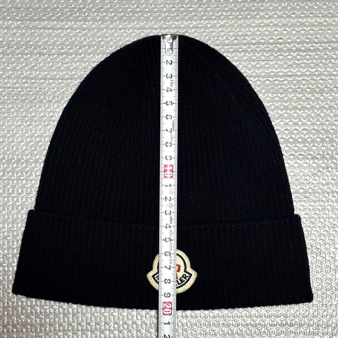 【極美品】モンクレール　ニット帽　ブラック　UNI
