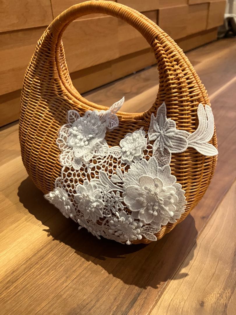 未使用　近沢レース　カゴバック　ショルダーバック