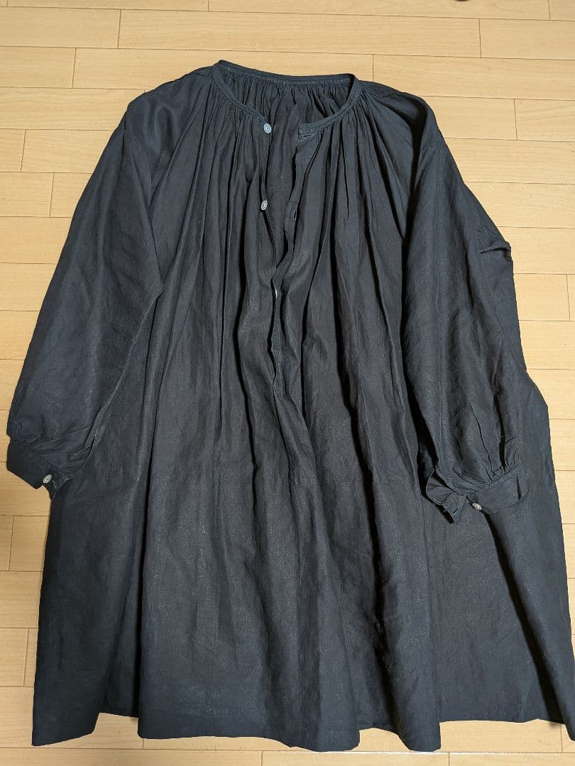 フレンチ インディゴリネンスモック