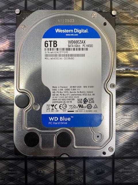 中古 WD Blue 3.5インチHDD WD60EZAX 6TB