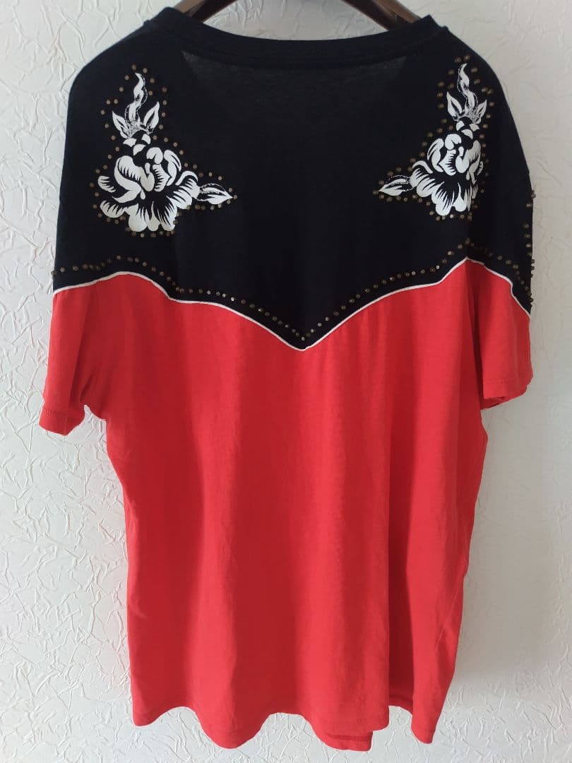 GUCCI ウエスタンバイカラースタッズTシャツ ミケーレ　ハート　バラ