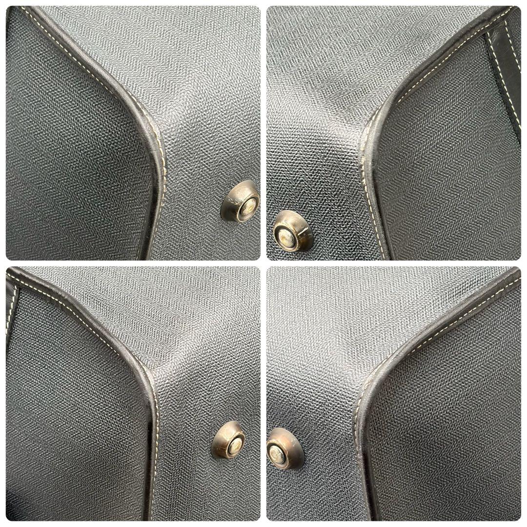 美品 ダンヒル ボストンバッグ PVC レザー 南京錠 旅行鞄 ハンド メンズ